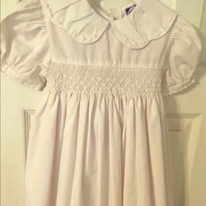 Boutique-style white dress with embroidery!